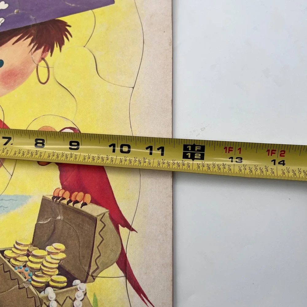 Vintage 1967 Whitman Pirate Preschool Frame-Tray Puzzle 4525 Western Publishing